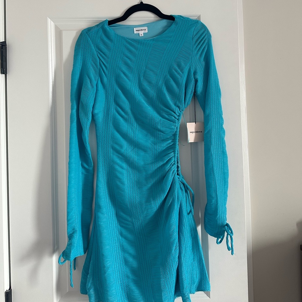 Chic Turquoise Cutout Dress by Superdown - Picture 3 of 4